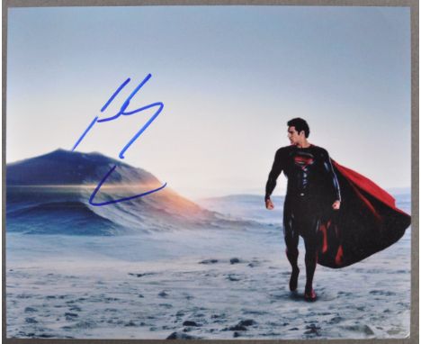 Henry Cavill - British Actor - autographed 8x10" colour photograph of Cavill as Superman in 'Man Of Steel'. Signed neatly in 