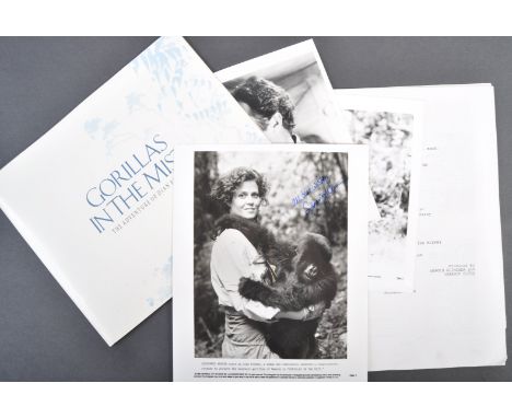 Gorillas In The Mist (1988) - Sigourney Weaver - a rare autographed 8x10" black and white press still from the classic film, 