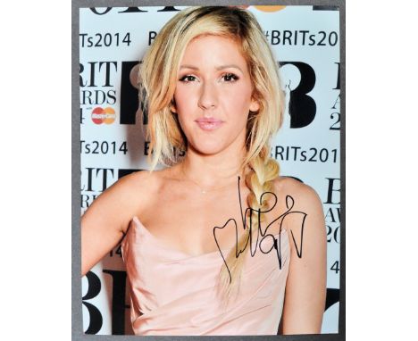 Ellie Goulding - English singer / songwriter - autographed 8x10" colour photograph of Goulding at the Brit Awards 2014. Signe