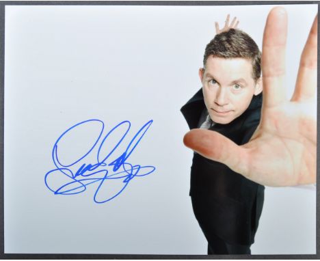 Lee Evans - English Stand Up Comedian and Actor - great autographed 8x10" colour photograph, signed neatly in blue ink to a l