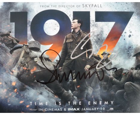 1917 (2019) - Sam Mendes &amp; George Mackay - double signed 8x10" movie poster photograph from the WWI First World War based