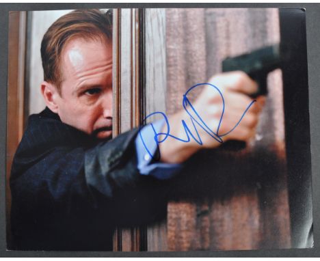 James Bond - Ralph Fiennes - Skyfall - a rare autographed 8x10" colour photograph from Skyfall, signed neatly by Fiennes in b