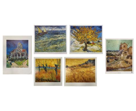 An assortment of six vintage 20th century gallery / exhibition posters after Vincent Van Gogh (1853-1890). The lot to include