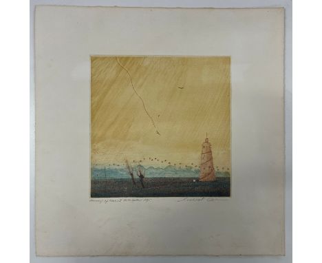 Michael Oelman (b. 1941)
Journeys of Icarus II, Helter Skelter
Limited edition colour etching on paper
Number 1 of 95
Signed,