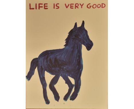 David Shrigley (British, b. 1968)
Life is Very Good&nbsp;
Lithograph on paper
Published by ShrigShop, Copenhagen&nbsp;
Measur