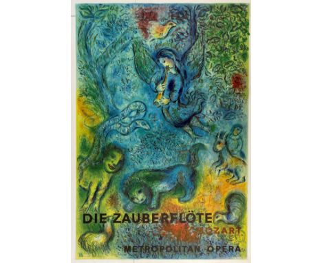 After Marc Chagall (Franco-Russian, 1887-1985) 

The Magic Flute ( Die Zauberflote )
Created by Chagall for the Metropolitan 