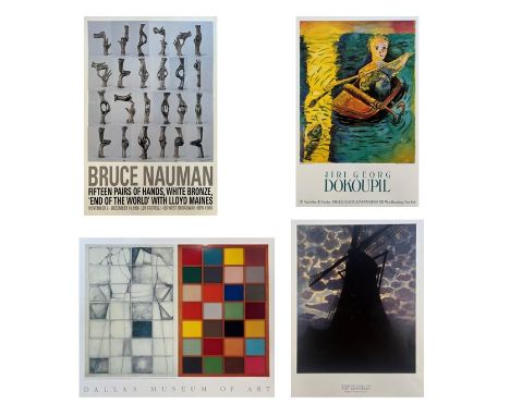 An assortment of four exhibition / gallery posters. To include:&nbsp;

Piet Mondrian (1872-1944)&nbsp;

Windmill in the Eveni