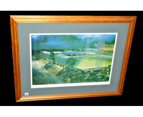 A framed print of St. James' Park, after Dallas K. Taylor, "Howay The Lads".