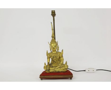 A Thai Buddha figural lamp