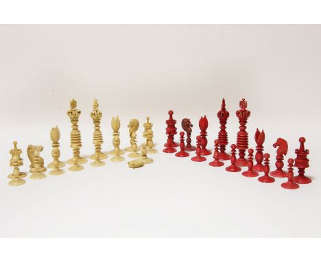 An ivory chess set