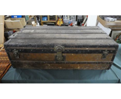 A Late 19th Century Louis Vuitton Trunk, (appears to be locked) 100cm Long