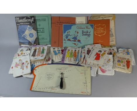 A Collection of Vintage Dress Patterns by Simplicity Etc Together with a Collection of Vintage Haslam Dress Cutting Booklets