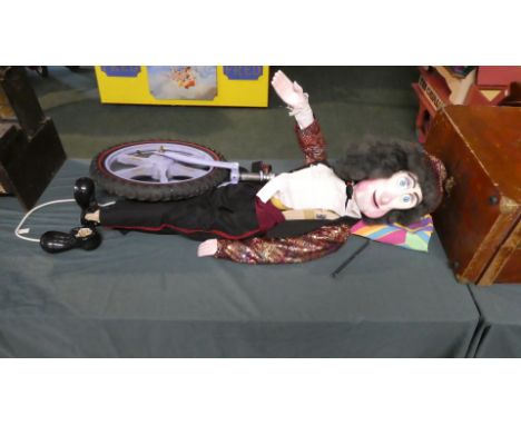A Large Showman's Puppet on Unicycle Etc. Puppet 100cms High