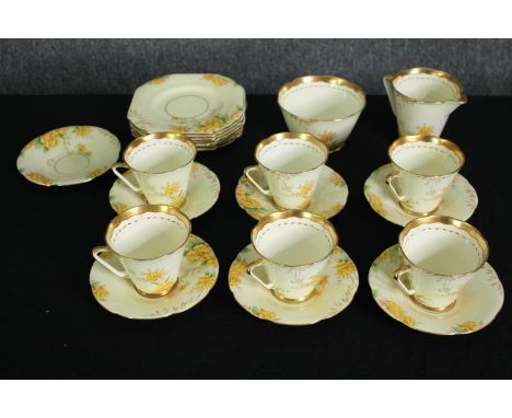 An early 20th century Grafton tea service; June. Dia.16cm. (largest). 