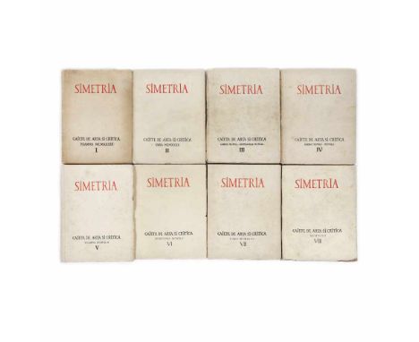   The complete series of the architectural magazine "Simetria", numbers I-VIII, Bucharest, 1939-1947 The complete series of t