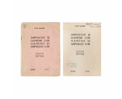   "Animalele și oamenii lor, oamenii și animalele lor" ("Animals and their people, people and their animals"), by Paul Eluard