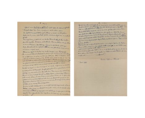   "Tabloul meu - Nud de femeie bătrână" ("My Painting - Nude of an Old Woman") manuscript, by Cecilia Cuțescu Stork, June 5, 