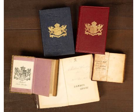 A collection of family bibles for the Sandys family of Ombersley Court to include predominantly 19th Century editions various