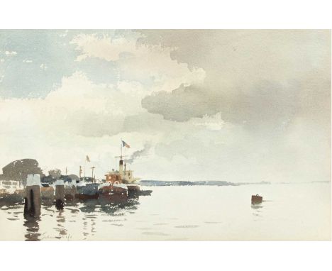 ARR Edward Seago RWS RBA (1910-1974)The Seine near Tancarvillesigned lower leftwatercolour33cm x 51cm    Good overall conditi