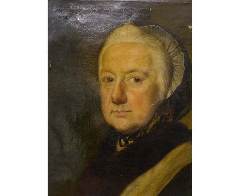 English School (19th Century), portrait of a lady, oil on canvas, 39 x 30cms, framed 