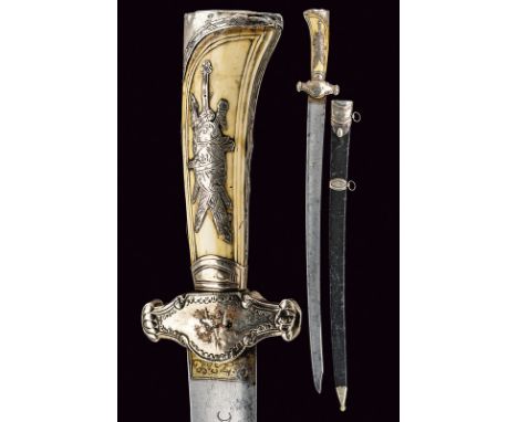 dating: last quarter of the 18th Century provenance: France Slightly curved, single-and false-edged blade with wide fuller, e