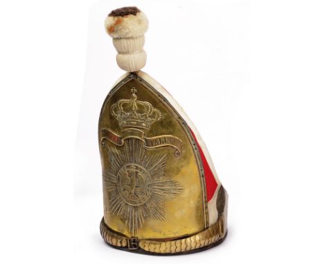 dating: circa 1900 provenance: Prussia Big, silver brass decoration with crowned star of the guard surmounted by a crown, a b