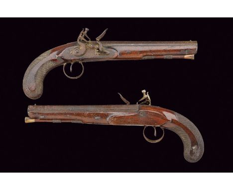 dating: early 19th Century provenance: England Smooth, octagonal, 15 mm cal. barrels, provided with foresight and rear sight 