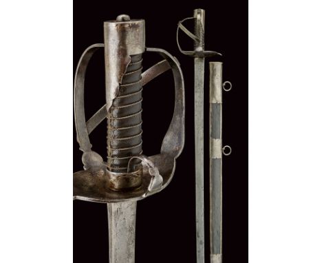 dating: circa 1800 provenance: Piedmont Straight, tipped, single-and false-edged blade of triangular section, engraved at the