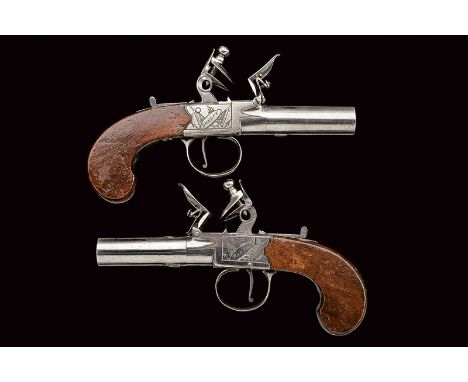 dating: first quarter of the 19th Century provenance: London Round, smooth, turn-off, 12.5 mm cal. barrels; box-lock hammers,