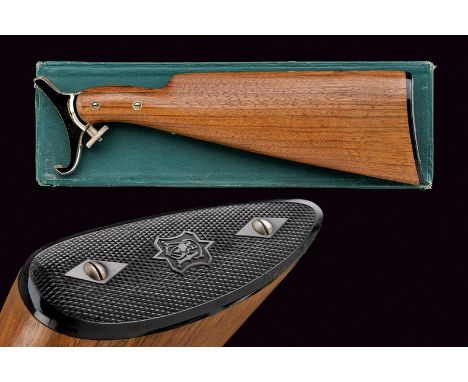 dating: third quarter of the 19th Century provenance: USA Made of light wood, with nickel mounts and checkered, hard rubber b