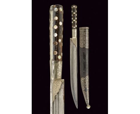 dating: late 19th Century provenance: Caucasia Straight, single-edged blade (probably damask), with a fuller on half of the b
