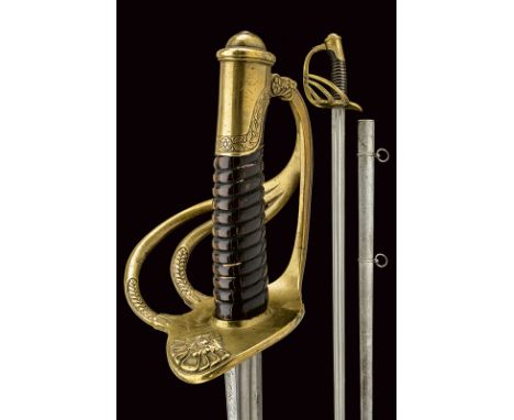 dating: third quarter of the 19th Century provenance: France Straight, single-and false-edged blade, with tip and double full