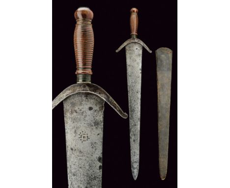 dating: 19th Century provenance: Northern Italy Antique straight blade (16th Century?), wide at the base, with two edges conv