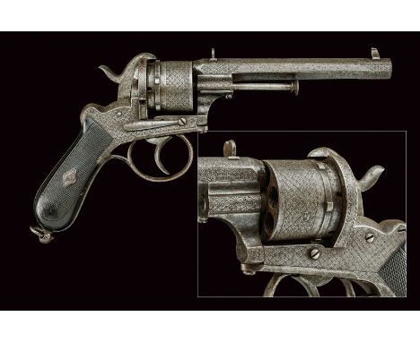 dating: third quarter of the 19th Century provenance: Belgium Rifled, octagonal, 11 mm cal. barrel, engraved with geometrical