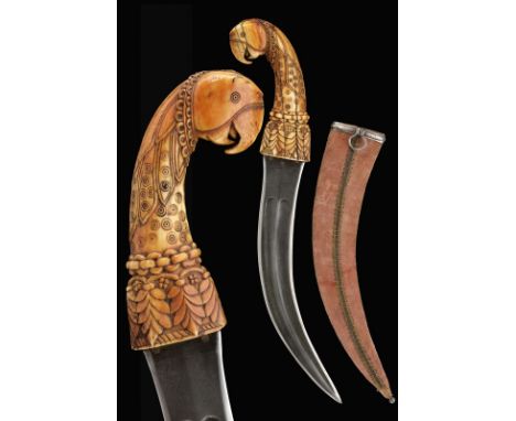 dating: 18th Century provenance: India Moghul Curved, double-edged blade with fuller at the center and double groove made of 