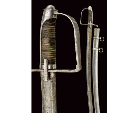 dating: mid-19th Century provenance: Piedmont Wide, curved, single-and false-edged blade, with fuller at the center, made of 