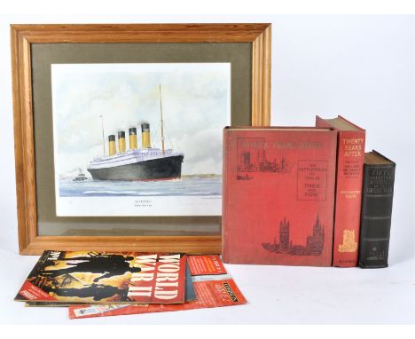 Michael Harte limited edition print, SS Titanic' White Star Line, no.36/800, signed (bottom right) 32cm x 37cm, framed and gl