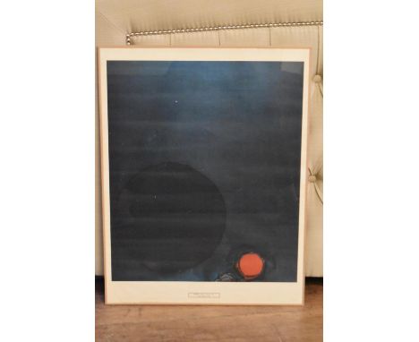 After Luis Feito, framed exhibition poster from Gallerie Arnaud, H.63 W.49cm 