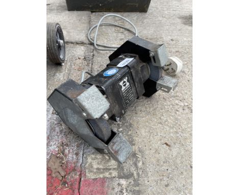 A HANNING ELECTRIC DOUBLE ENDED BENCH GRINDER 