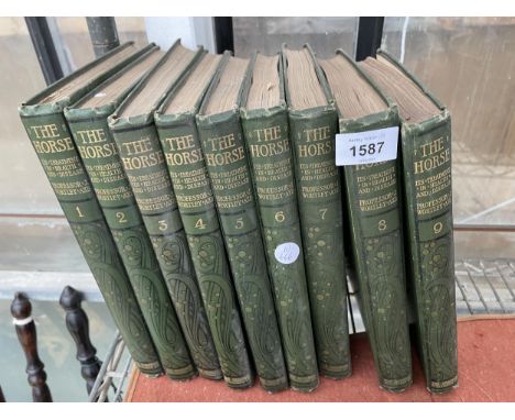 A COMPLETE SET OF NINE VINTAGE HARDBACK 'THE HORSE ITS TRERATMENT IN HEALTH AND DISEASE' BOOKS 