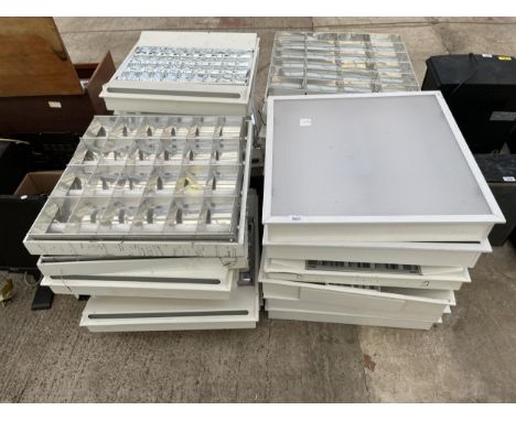 TWENTY FOUR CEILING PANEL LIGHT FITTINGS 