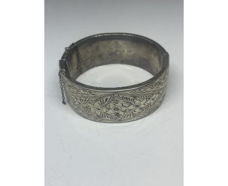 A SILVER BANGLE 