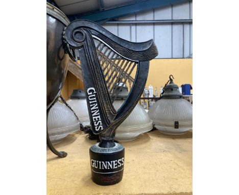 A LARGE RESIN GUINNESS HARP FIGURE 
