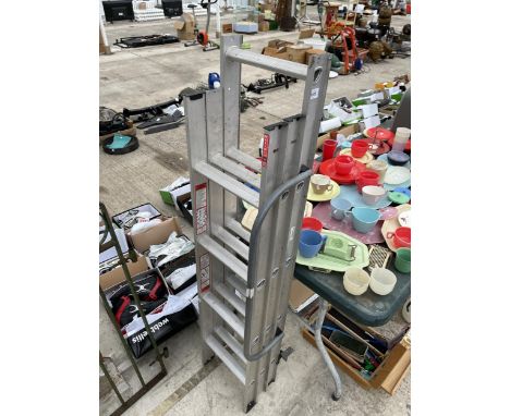 AN ALUMINIUM THREE SECTION LOFT LADDER 