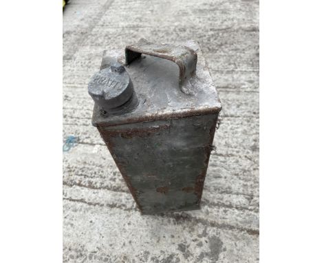 A TYALL VINTAGE FUEL CAN WITH BRASS PRATTS CAP 
