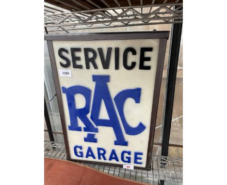 AN RAC SERVICE GARAGE ILLUMINATED LIGHT BOX SIGN 