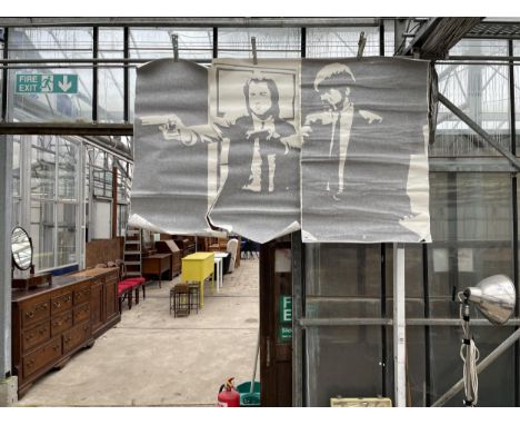 A LARGE 'PULP FICTION’ TRANSFER WALL ART POSTER 