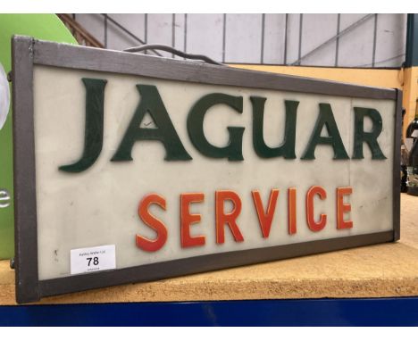 A JAGUAR SERVICE ILLUMINATED LIGHT BOX SIGN 