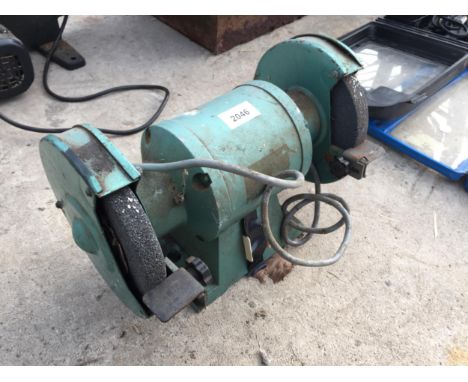 A DOUBLE ENDED BENCH GRINDER 