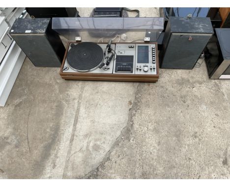 A SHARP RECORD PLAYER AND A PAIR OF SHARP SPEAKERS 